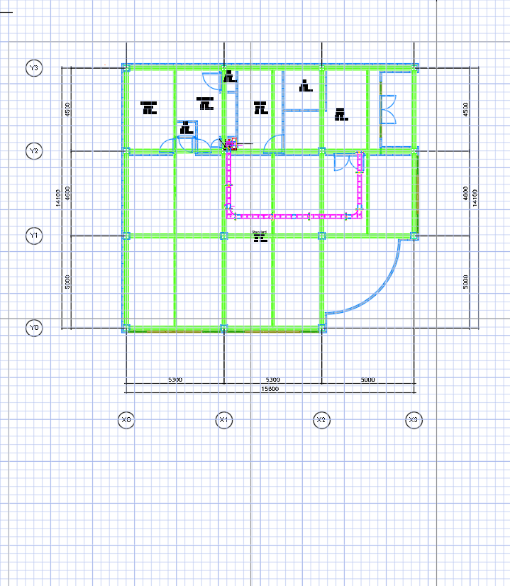 図面作成例　ケーブルラック敷設平面図